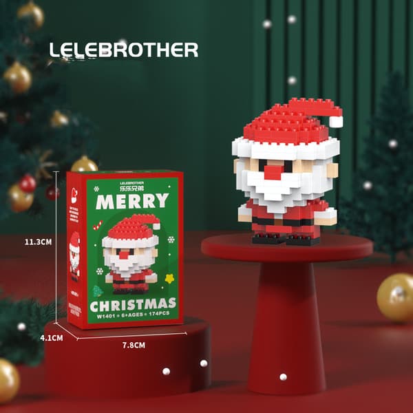 Jultomten Jul Ren Modell Byggklossar Tegelstenar Leksaksset Barnpresent Pok é mon 161PCS [Color Box Set]