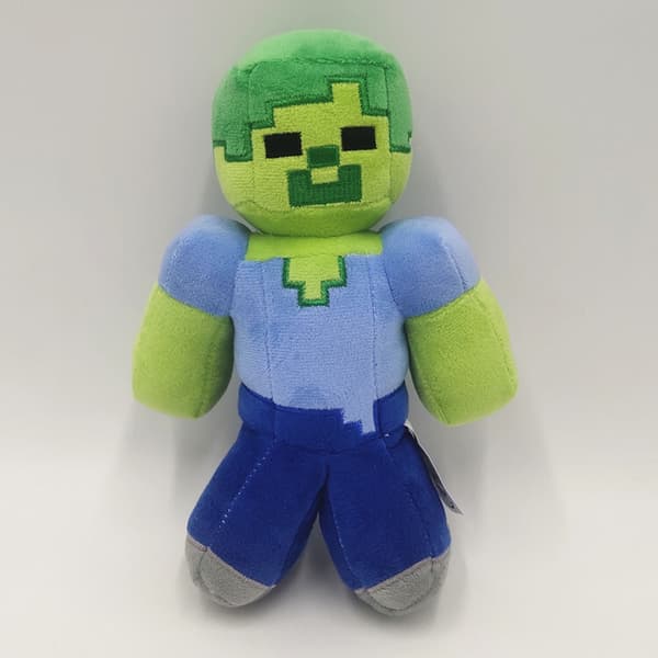 Minecraft Plyschdocka Mjuka Leksaker Kartong Grön Zombie Fylld Gåva Pojke Barn 22cm