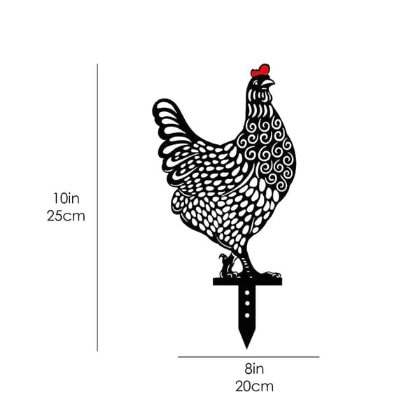 Trädgårdsprydnader Chicken Yard Art Trädgård Bakgård Gräsmatta Dekor Gåva Påsk Dekor B