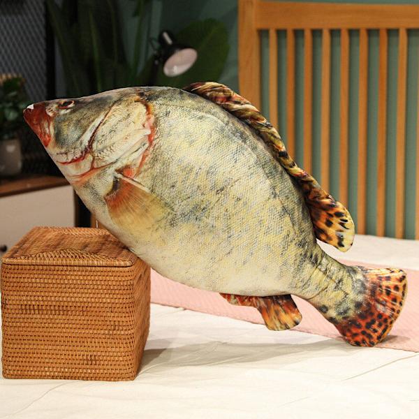 Fisk Crucian Carp Mandarin Chub Mjuk plysch leksak Teddy stoppade dockor Barn Bomull Mandarin Fish 40CM