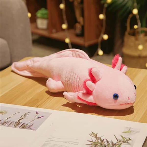 17 Tum Gul Axolotl Ambystoma Gosedjur Plyschleksaker Kudde Barn Docka Gåva grau