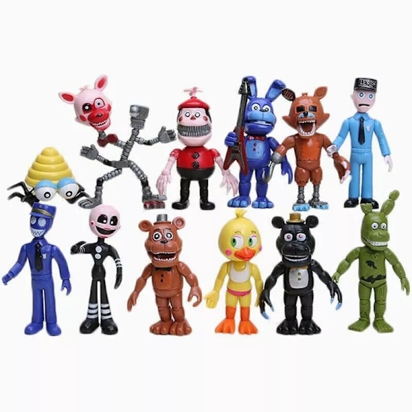 12 st Fem nätter på Freddy's FNAF Actionfigurer Dockspel Set XMAS Gift