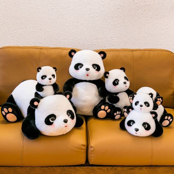 Söt Tecknad Panda Panda Docka Plyschdocka Kudde Plyschdocka Gåva Simuleringsdocka❀ Crouching 25cm