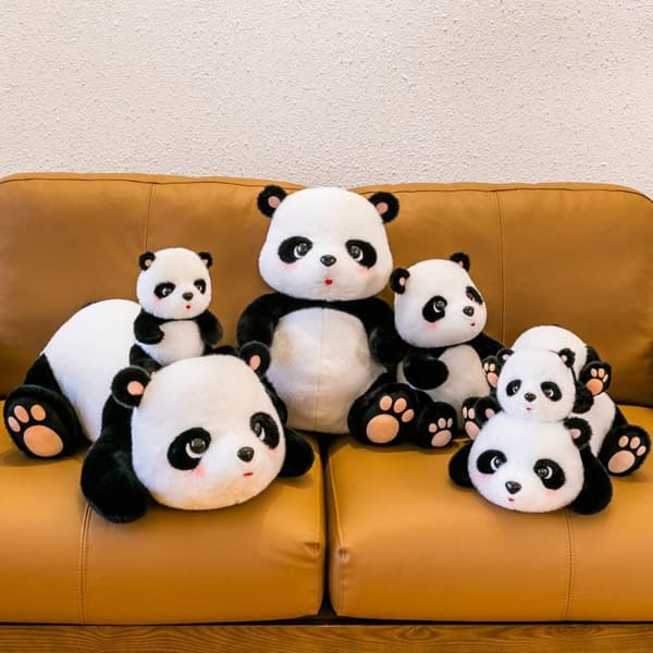 Söt Tecknad Panda Panda Docka Plyschdocka Kudde Plyschdocka Gåva Simuleringsdocka❀ Sitting 25cm