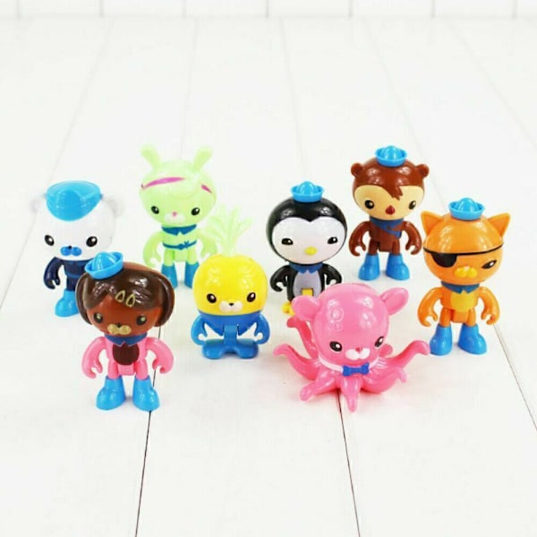 8 st Octonauts Figurer Octo Crew Pack Leksats Actionfigurer Dockor Leksaker Present.