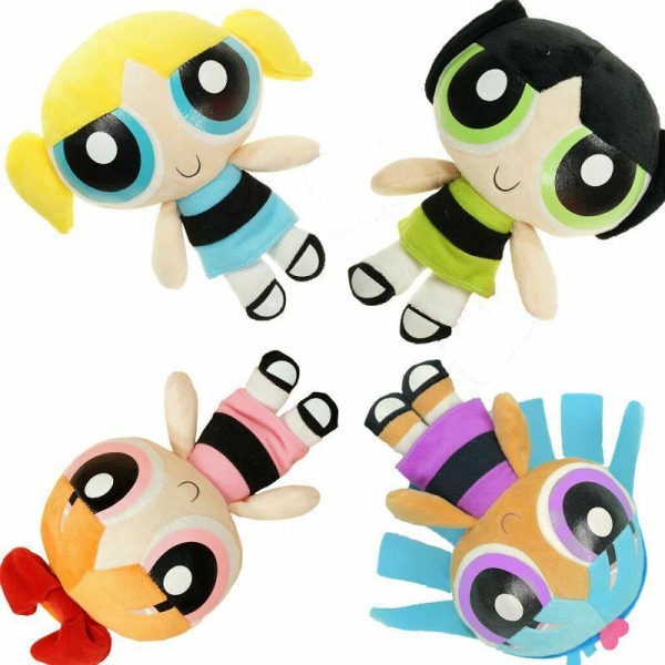 Tecknad Powerpuff Girl Doll The 1999 Network Set för barngåva 8" 4pcs Set