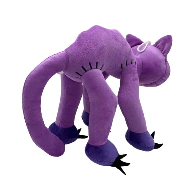 47cm Mutant Lila Katt Plysch Mjukdocka Skräckleende Barnpresent Leksak
