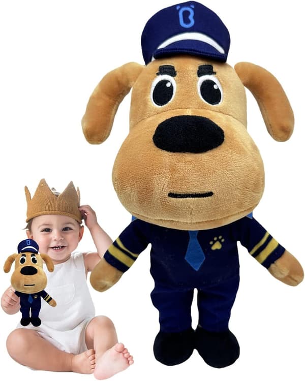 Sheriff Labrador Plyschleksak Tecknad Hund Gosedjur Figur Doll gåva