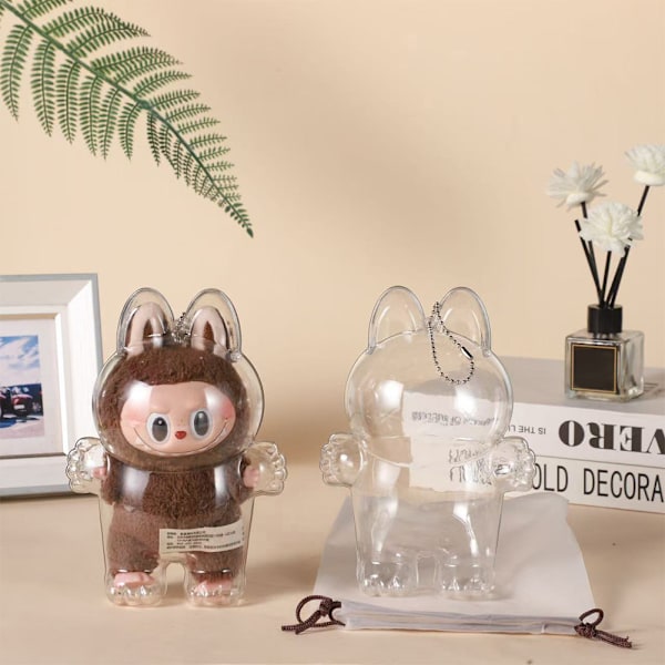 LABUBU The Monsters Etciting Macaron Plyschdockor Nyckelring Leksak Blind BoX Gåvor E