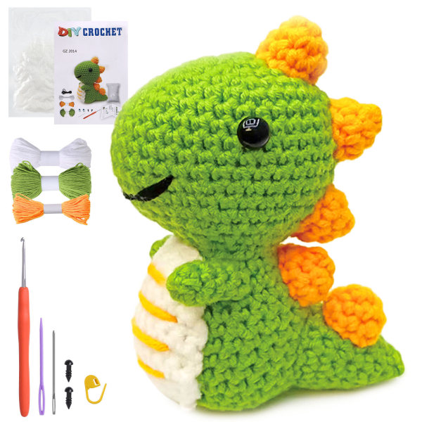 Nybörjare Startpaket Nybörjare Virkning Kit Djur Komplett Virka Kit Present DIY #3