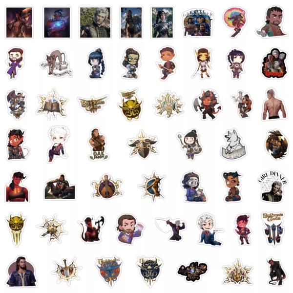 54X Baldur's Gate 3 Dungeons Gale Astarion Dragons Shadowheart Stickers Graffiti