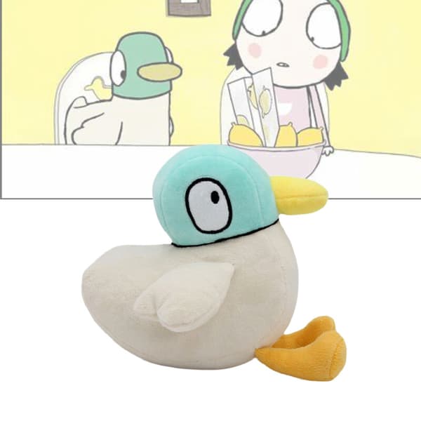 Sarah And Duck Plyschleksak BBC TV Mjukt Gosedjur Barnpresent 18cm