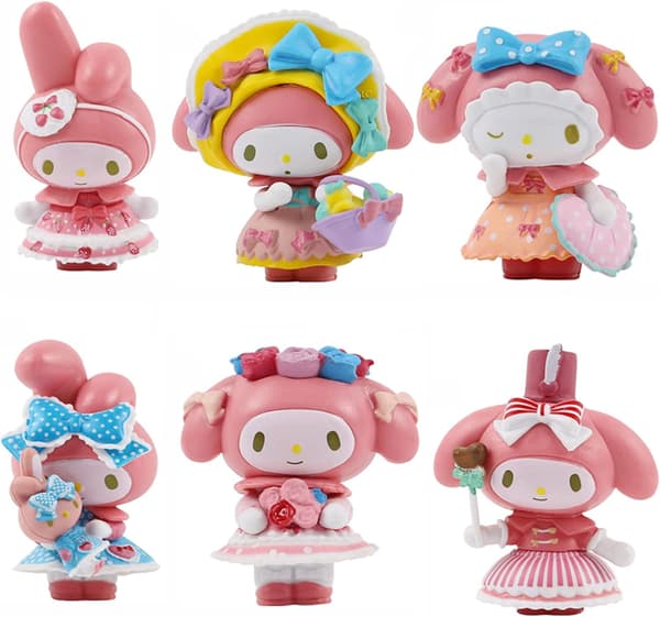 Sanrio Mini Action Figur Statyer Anime Cake Toppers Figurer PVC Modelldockor F