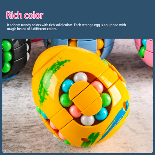 Magic Weird Egg Ball Circle Spinner Fidget Pussel Speed ​​Cube Stress relief leksaker Pink Magic Egg