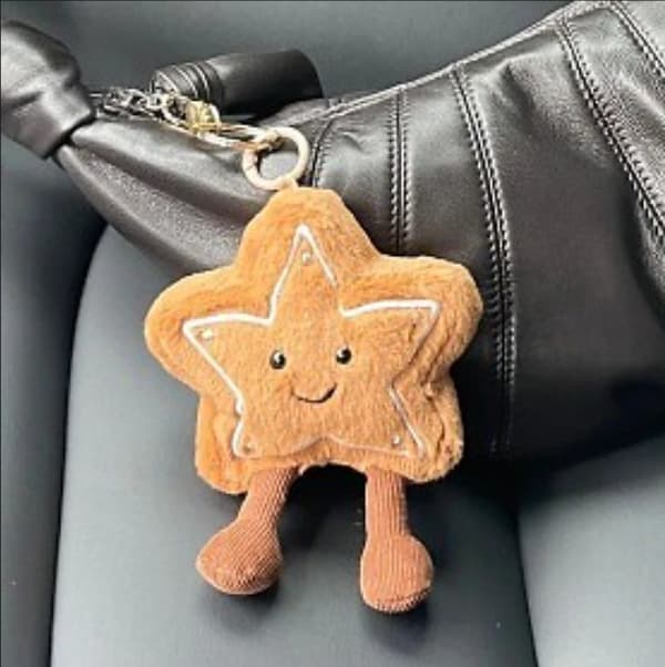 JellyCat Söt Amuseable Cookie Plysch Stjärnform BNWT Gåva leksak mjuk