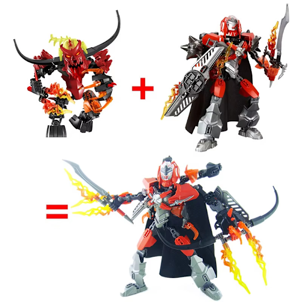 Hero Factory Star Warrior Bionicle Byggklossar Mech Modell för Barn 2 Set No Original Box