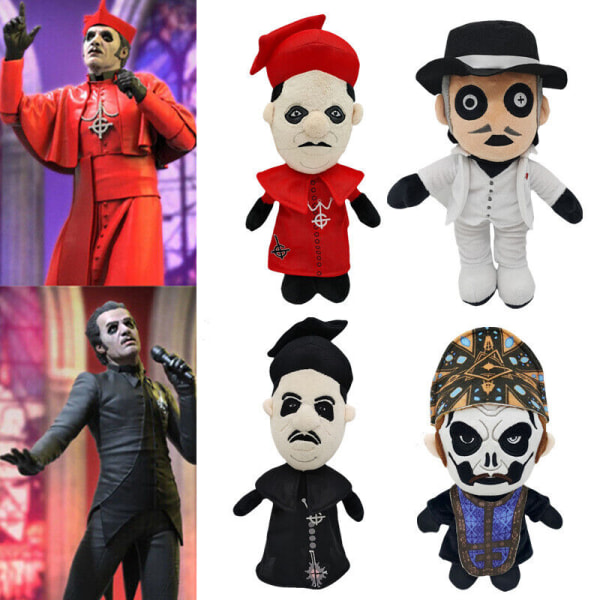 Cardinal Copia Plyschdocka Spöke Plyschleksak Skräckfrontman D White (28cm)