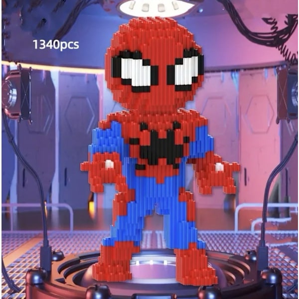 1340 st Marvel Spider-Man Byggklossar Pedagogiskt Set