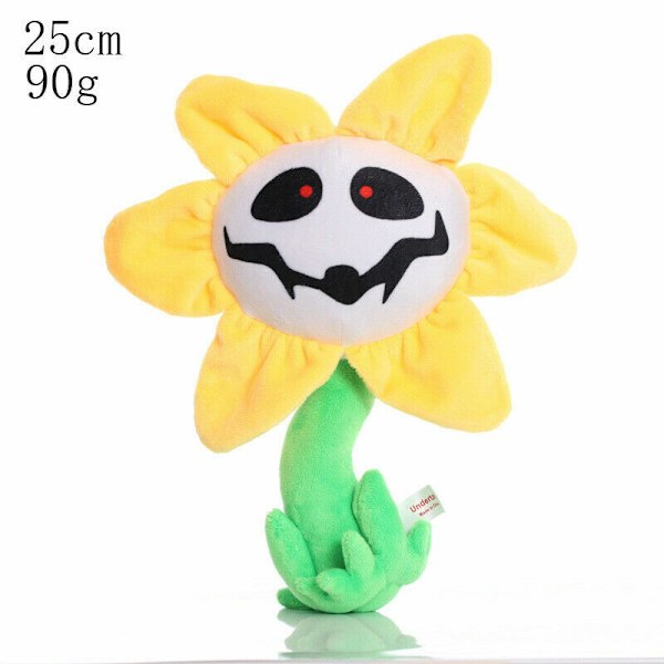 Deltarune Undertale Lancer Ralsei Asriel Plysch Figur Leksak Mjuk Fylld Docka Gåva Six Soul Flower 25cm
