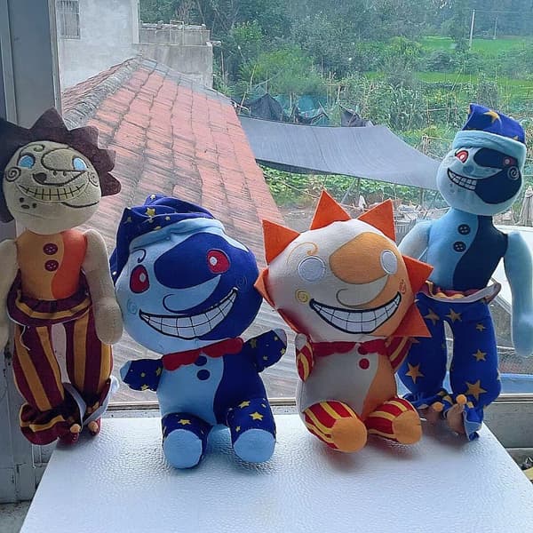 Sundrop fnaf Clown Docka Säkerhetsbrist Sol Måne Docka Midnattsbjörn Leksak plysch mjuk Standing Sun+Standing Moon