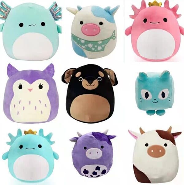 Squishmallows Docka Plyschleksakskudde Fylld kudde Tecknad mjuka leksaker Barnpresent Black Bat