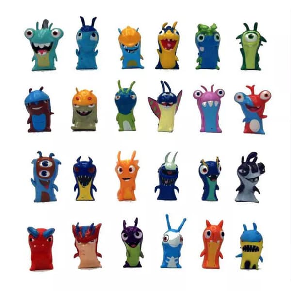 Slugterra 24st Lot Actionfigurer PVC-leksaker Burpy Bludgeon Slugs Barngåva