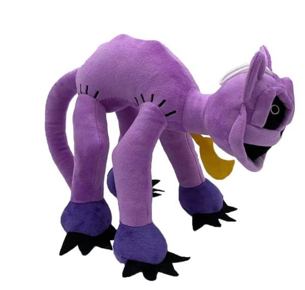 47cm Mutant Lila Katt Plysch Mjukdocka Skräckleende Barnpresent Leksak