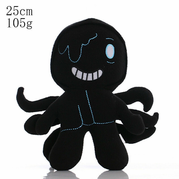 Deltarune Undertale Lancer Ralsei Asriel Plysch Figur Leksak Mjuk Fylld Docka Gåva Black Octopus 25cm