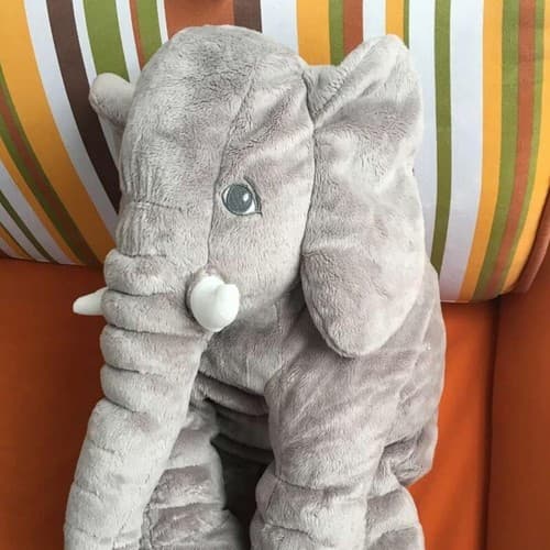 60 cm Grå Elefant Plyschleksaker, Mjuka Elefant Gosedjur Jätte Elefanter Teddy
