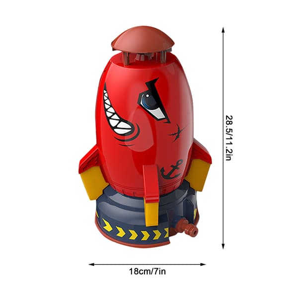 Space Rocket Spray Leksak Utomhus gräsmattor Vattensprängningar Vattenspray utan vatten White