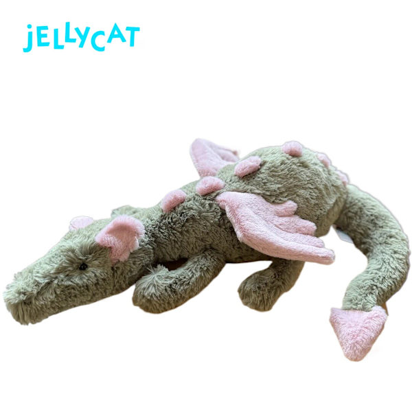 JellyCat Jätte 50cm Matcha Drake Mytisk Plyschleksak BNWT mjuk