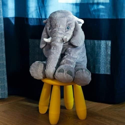 60 cm Grå Elefant Plyschleksaker, Mjuka Elefant Gosedjur Jätte Elefanter Teddy