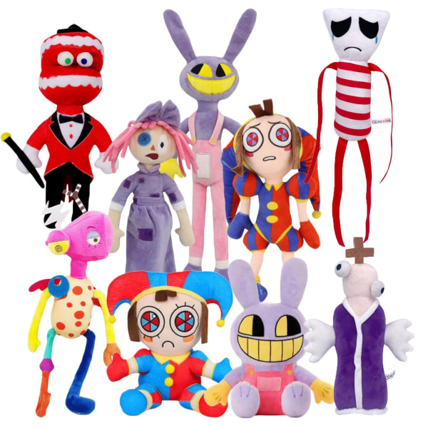 2024 New Cute The Amazing Digital Circus Plyschdockor Jax Pomni stoppade leksaker M