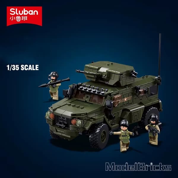 519 Delar Militär VDVS Stormpansarfordon Bilmodell Byggklossar Set med