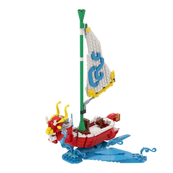 MOC The Legend of Zelda The Wind Waker Byggklossar Set Rörlig Våganordning