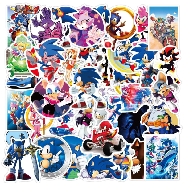 50 st Sonic The Hedgehog Stickers Imposter Bagage Mobil Iphone Dekalspel PS5