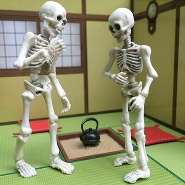 Skull Toy Pose Skelett Människokroppen Flexibel modell Docka Heminredning samla presenter