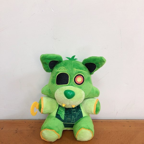 2 st FNAF Plyschleksaker Pirat Foxy Röd Grön Plyschdocka för Pojke Flicka Plysch Present Set leksak mjuk