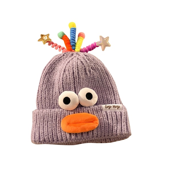 Monster Shrek Vinter Stickad Mössa Beanie Ull Rolig Cap Nyhet Kvinnor / Män Purple One Size