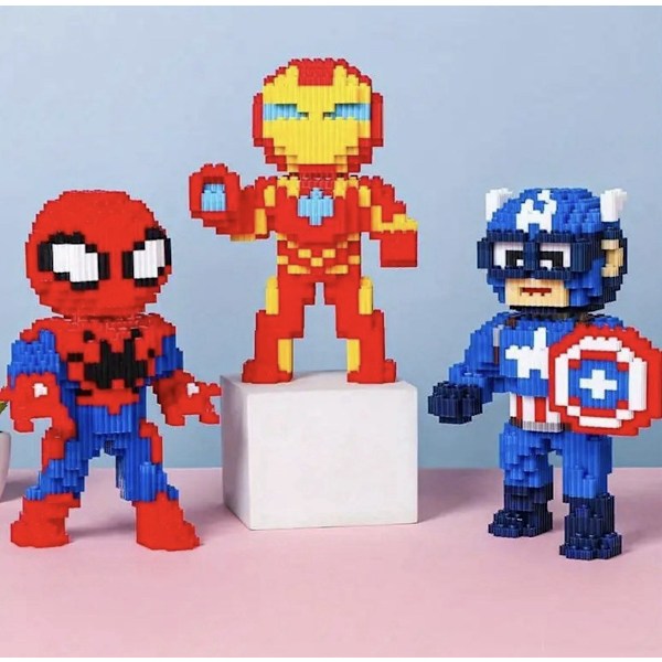 1340 st Marvel Spider-Man Byggklossar Pedagogiskt Set