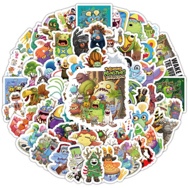 100X My Singing Monsters Steam Game Stickers Apple iOS Skateboard Android Reward