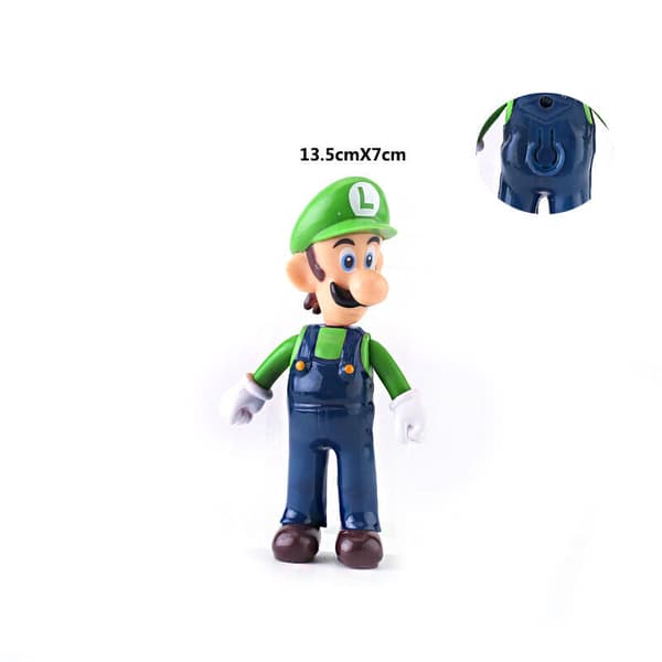 8st Super Mario Bros. PVC Actionfigur Wario Yoshi Donkey Kong Leksaker Barnpresenter