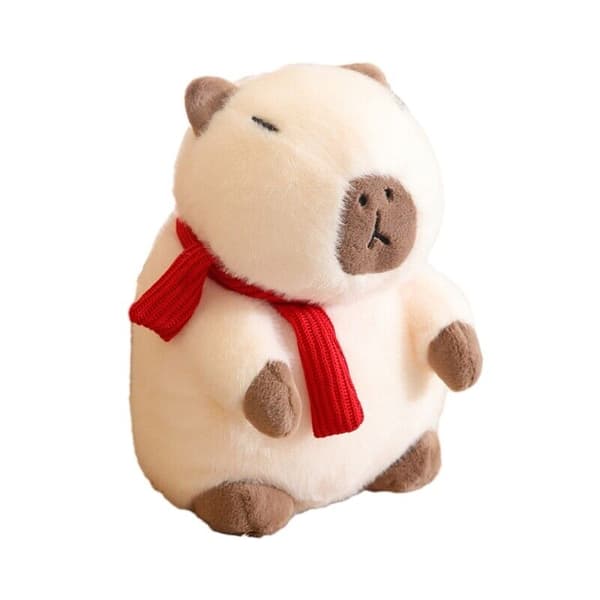 Söt Capybara plyschdocka Kid Toy stoppad docka för heminredning på kontoret White 35CM