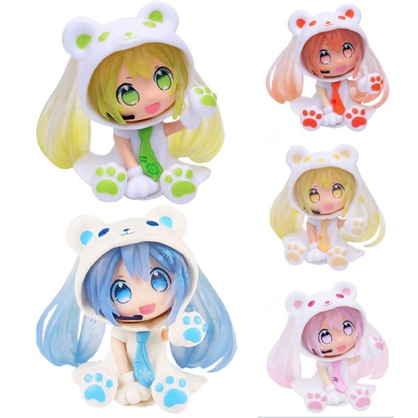 Bra kvalitet och prisvärd Hatsune Miku Pvc Samlarmodell leksak för barn Yellow