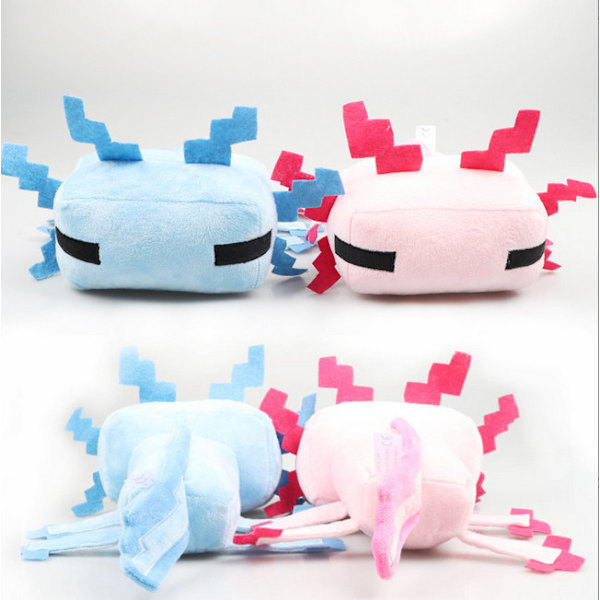 30cm Rosa Blå Salamander Minecraft Plyschdocka Axolotl Mjuk Gosig Leksak 1-2 ST 30cm Pink Salamander