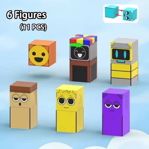 Magnetiska Byggklossar Sprunki Magnet Kub Gruvvärld Set för Pojke Flicka Leksak Gåva E-42PCS