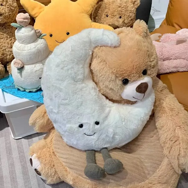 Jellycat Amuseables Måne Medium Plysch Gosedjur Mjuk Söt Present för Bebisar