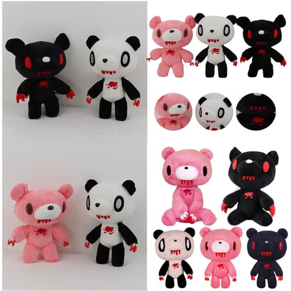 Plyschleksak Melankoli Rosa Björn Seriefigur Docka Barn Presenter Ny Black 20cm