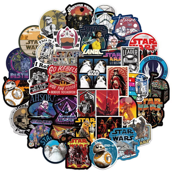100 st Star Wars Jedi Mandalorian Yoda R2D2 Famous Quoutes Stickers Hydro Flask