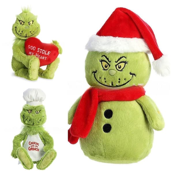 Jul Grinch Plyschdocka Mjukt Gosedjur Jul Teddy Barn Julklapp NY D